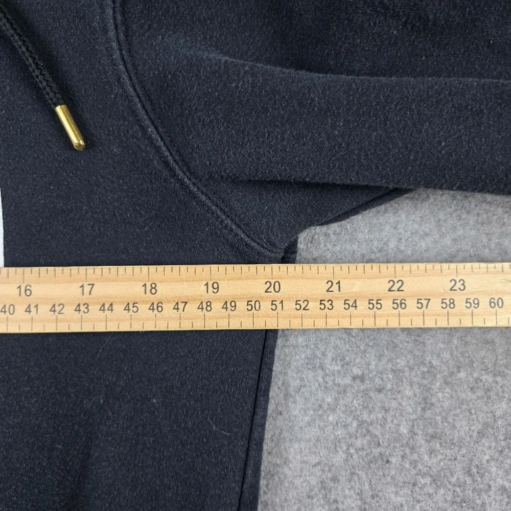 The North Face Hoodie Mens Small Black Big Logo Pullover Sweatshirt Activewear